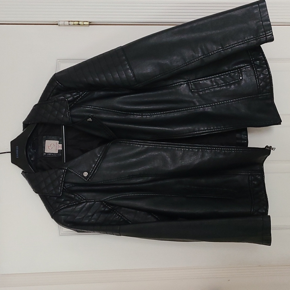 Christopher & banks faux leather jacket